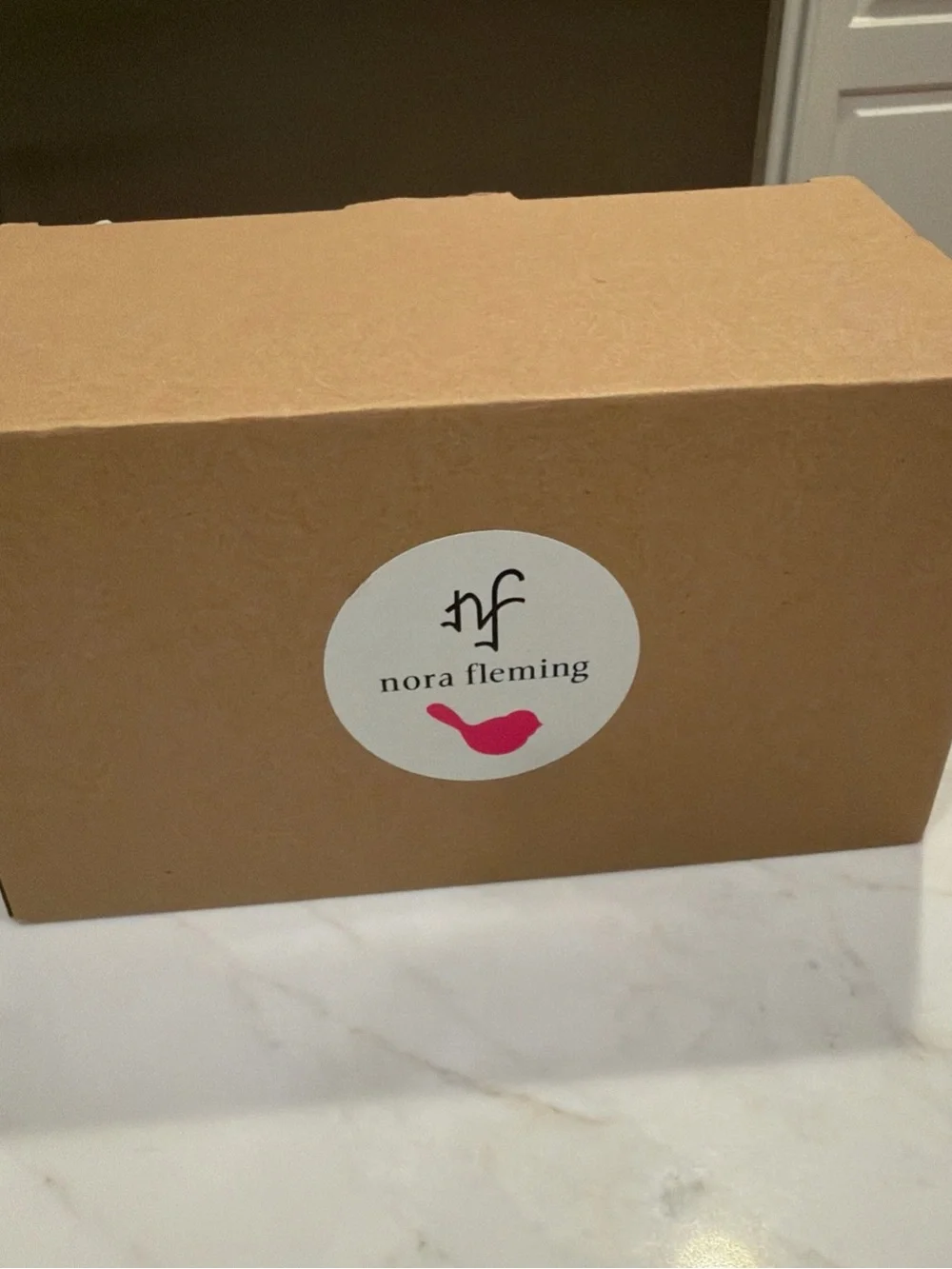 Nora Fleming Ceramic Salt and Pepper Shakers Set with Tray New in Box